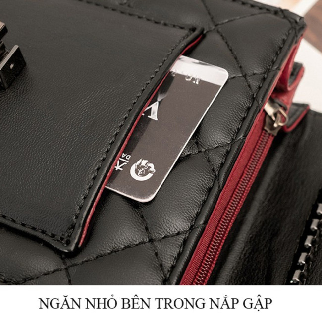 Túi đeo vai form dọc dây kim loại