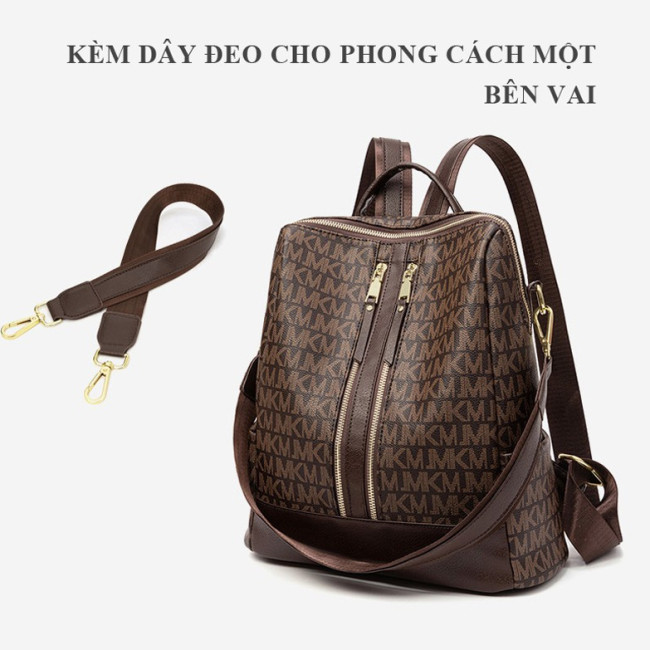 Balo Da Họa Tiết MKM Cao Cấp Phong Cách Thanh Lịch