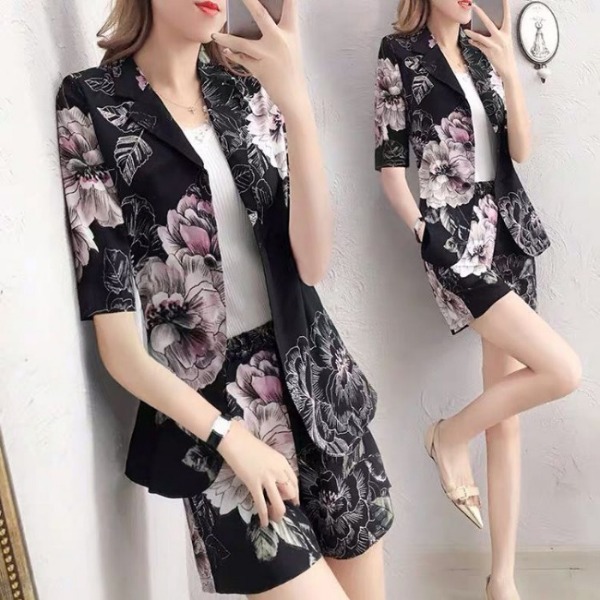 Set vest họa tiết 3 món thời trang